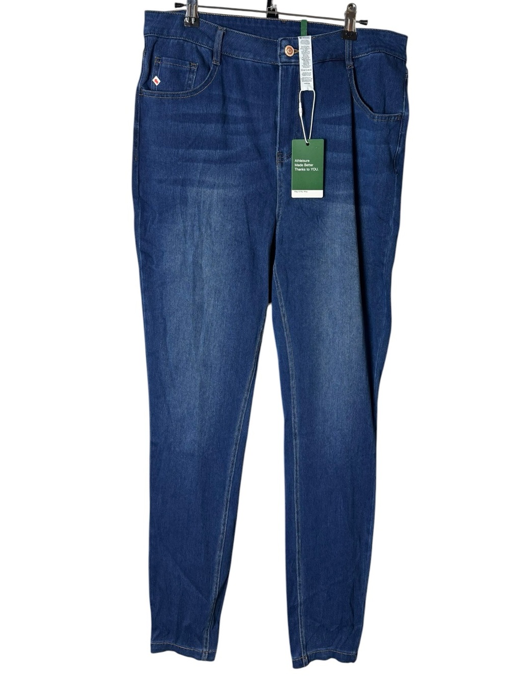 Halara Flex Denim Skinny Pants High Waisted Dark Blue Wash